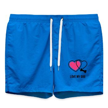 Meilleur ami, amour des chiens, maman de chien, promenade - Short de bain - cobalt blue - Devant - AI Model Male 185 light (185cm)