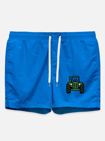 Tractor Front View Logo - Swim Trunks - cobalt blue