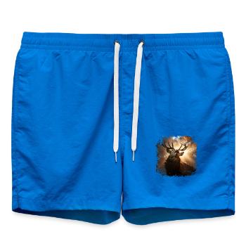 Hirsch im Licht des Waldes - Badeshorts - Cobalt blue - Vorne - AI Model Male 185 light (185cm)