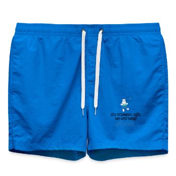 Bruder Hippo mit Ballon - Badeshorts - Cobalt blue - Vorne - AI Model Male 185 light (185cm)