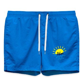 Sommer Vibes: Sonne über Meer Wellen - Badeshorts - Cobalt blue - Vorne - AI Model Male 185 light (185cm)