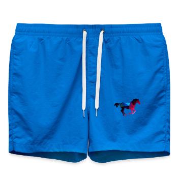 Pferd Pferde Reiter reiten Tier Galopp Fohlen Heng - Badeshorts - Cobalt blue - Vorne - AI Model Male 185 light (185cm)