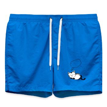 Katze KätzchenTier Comic personalisierbar Geschenk - Badeshorts - Cobalt blue - Vorne