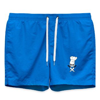 Tête de mort cuisinier - Short de bain - cobalt blue - Devant - AI Model Male 185 light (185cm)