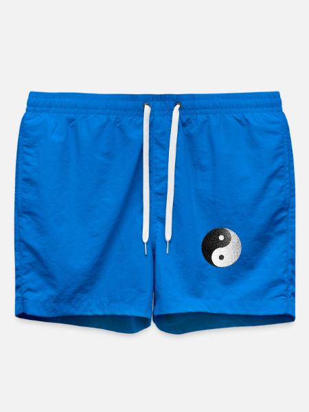 Textured Yin Yang Nebula - Badeshorts - Cobalt blue