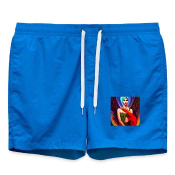 Hijab Frau Engelsflügel Kunst - Badeshorts - Cobalt blue - Vorne - AI Model Male 185 light (185cm)