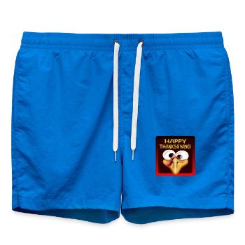 Joyeux Thanksgiving - TURQUIE - Short de bain - cobalt blue - Devant - AI Model Male 185 light (185cm)