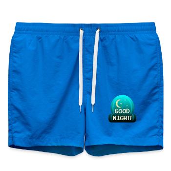 Bonne nuit - Dormir - Short de bain - cobalt blue - Devant - AI Model Male 185 light (185cm)