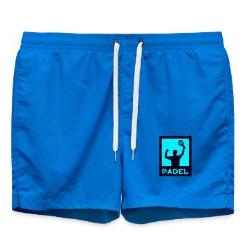 Joueur de Padel de Tennis Raquette d’entraîneur de padel - Short de bain - cobalt blue - Devant - AI Model Male 185 light (185cm)