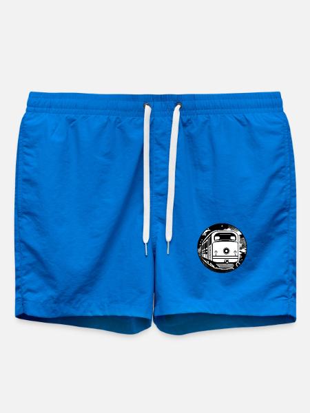 Locomotive, train, railway - Swim Trunks - cobalt blue