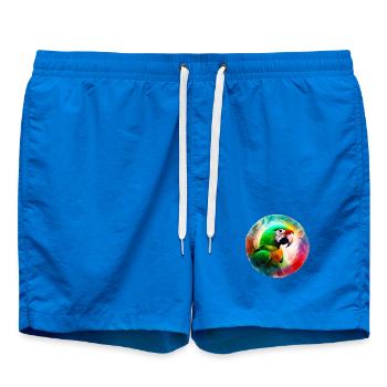 Farbiger Ara Papagei - Badeshorts - Cobalt blue - Vorne