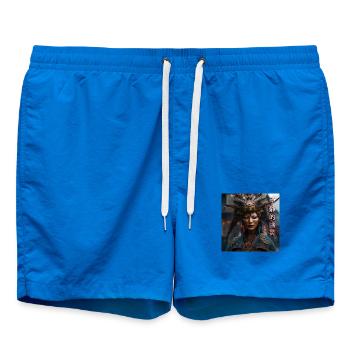 Fantôme Serein typo - Short de bain - cobalt blue - Devant - AI Model Male 185 light (185cm)