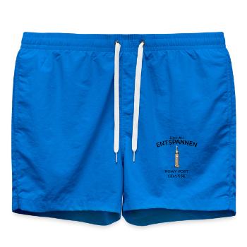 Danzig Leuchtturm Meer Entspannen Polen Zeichnung - Badeshorts - Cobalt blue - Vorne