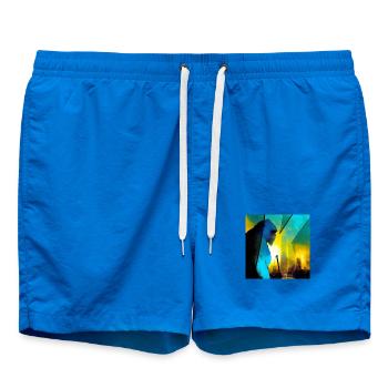 Gorilla 01 - K1 - Badeshorts - Cobalt blue - Vorne - AI Model Male 185 light (185cm)