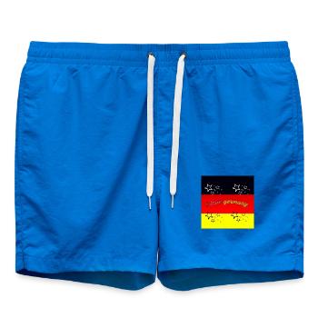 i love germany - Swim Trunks - cobalt blue - Front - AI Model Male 185 light (185cm)