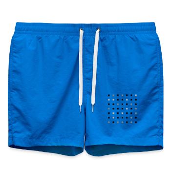 Grille carrée - Short de bain - cobalt blue - Devant - AI Model Male 185 light (185cm)