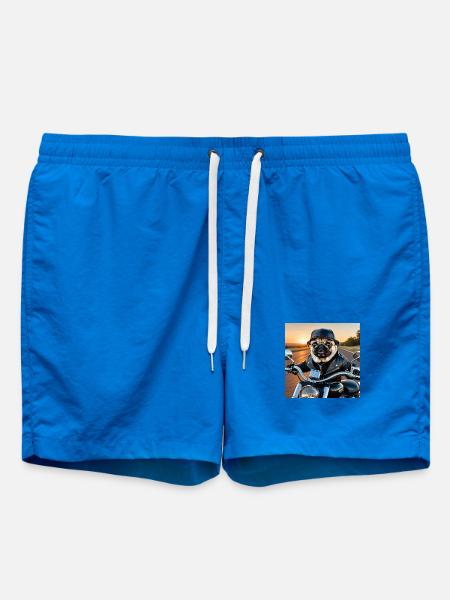 Hunde-Biker im Lederjacke Stil - Badeshorts - Cobalt blue