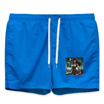 Femme pirate - Short de bain - cobalt blue - Devant - AI Model Male 185 light (185cm)