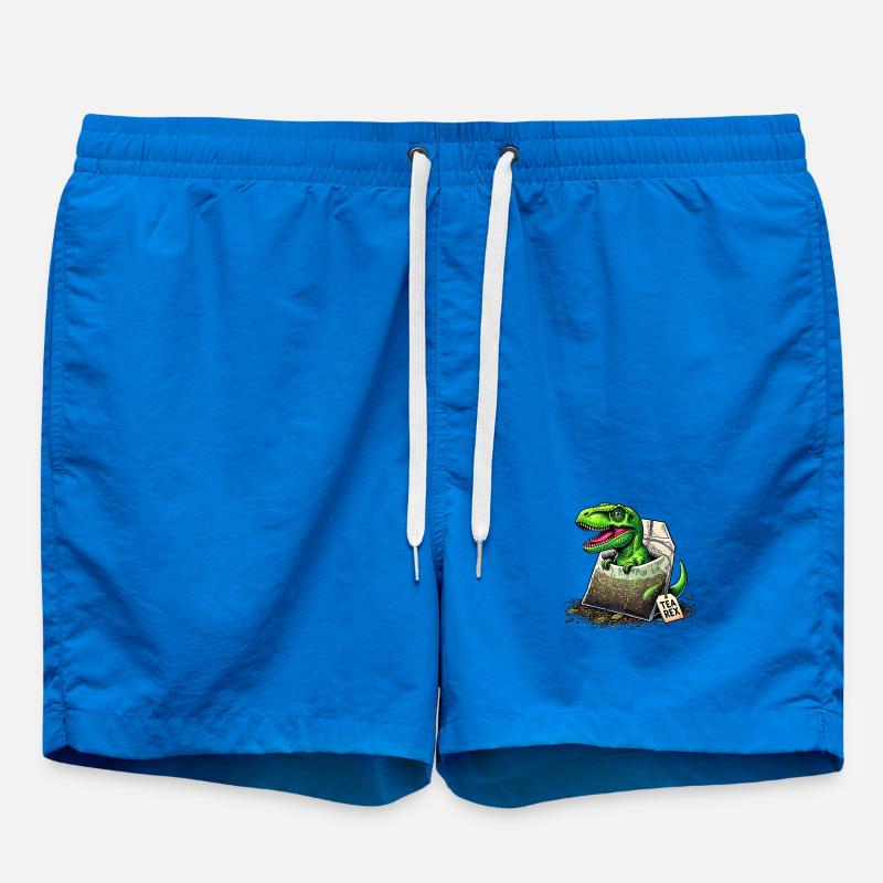 Tea rex T-rex dinosaur - Swim Trunks - cobalt blue