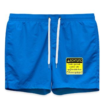 MÄNNERGRIPPE HUMOR - KRANK - Badeshorts - Cobalt blue - Vorne - AI Model Male 185 light (185cm)