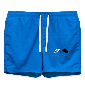 Chapeau Soleil Nœud Minimaliste - Short de bain - cobalt blue - Devant - AI Model Male 185 light (185cm)