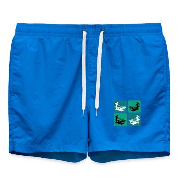 Joueur de billard vintage - Short de bain - cobalt blue - Devant - AI Model Male 185 light (185cm)