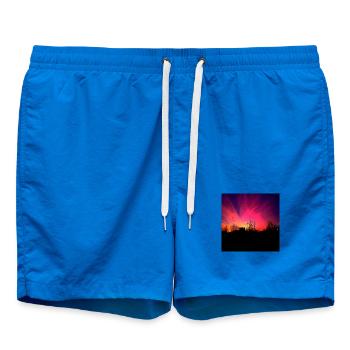 Sunset Violet Sunset Affiche - Short de bain - cobalt blue - Devant - AI Model Male 185 light (185cm)