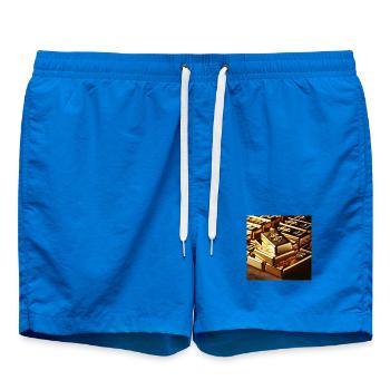 Goldbarren Dollar - Badeshorts - Cobalt blue - Vorne - AI Model Male 185 light (185cm)