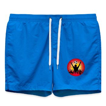 Fußball-Fanpower – Stadion Stimmung pur - Badeshorts - Cobalt blue - Vorne - AI Model Male 185 light (185cm)