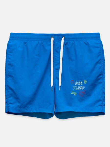 ABC Pirate School Enrollation School Comic Kids Celebration - Short de bain - cobalt blue