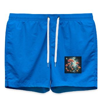 Mushroom Forest - Badeshorts - Cobalt blue - Vorne - AI Model Male 185 light (185cm)