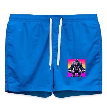 gorille - Short de bain - cobalt blue - Devant - AI Model Male 185 light (185cm)
