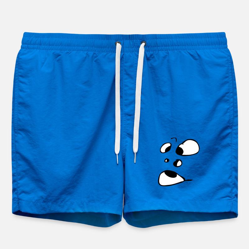 Ahh! Face Ghost Ghost Halloween Comic - Swim Trunks - cobalt blue