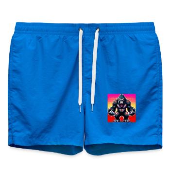 gorille - Short de bain - cobalt blue - Devant - AI Model Male 185 light (185cm)