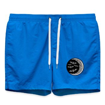 Beaucoup de chauves-souris silhouette fraîche croissant de lune nuit - Short de bain - cobalt blue - Devant - AI Model Male 185 light (185cm)