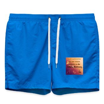 Früh aufstehen ist der falsche Schritt - Badeshorts - Cobalt blue - Vorne - AI Model Male 185 light (185cm)