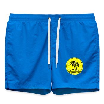 Palmen Insel Symbol Strand - Badeshorts - Cobalt blue - Vorne - AI Model Male 185 light (185cm)