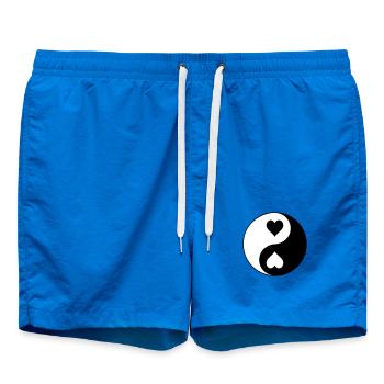 Contraste YinYang du cœur - Short de bain - cobalt blue - Devant - AI Model Male 185 light (185cm)