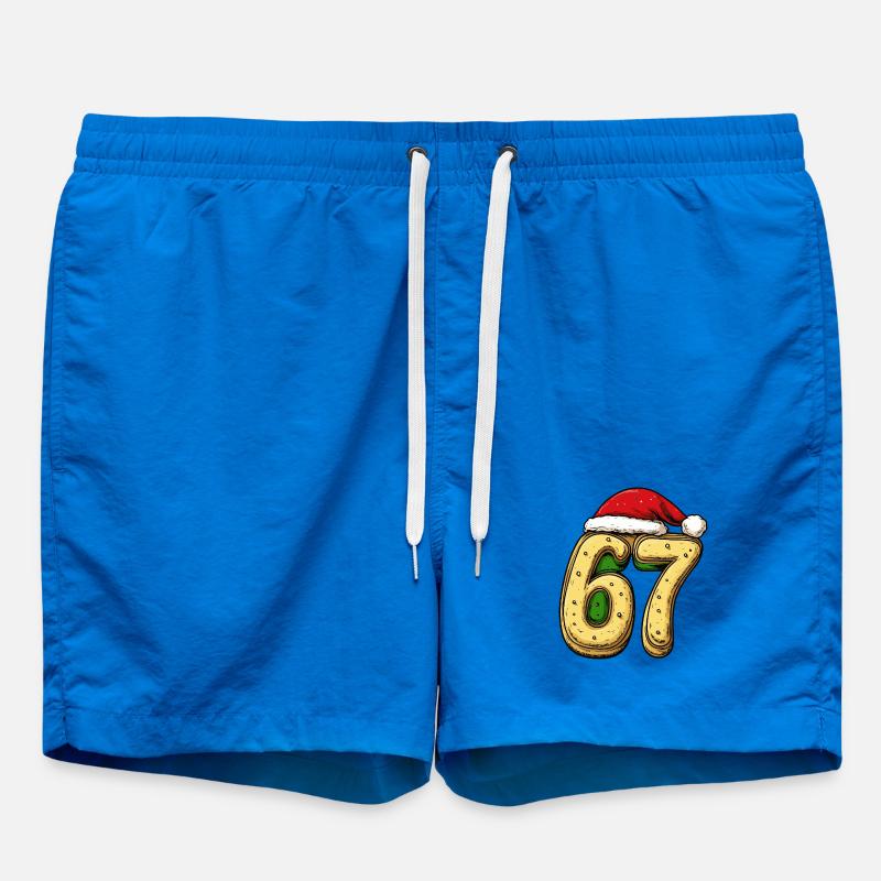 67 Numéro Biscuit Noël - Short de bain - cobalt blue