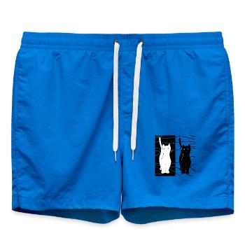 Cats - Swim Trunks - cobalt blue - Front - AI Model Male 185 light (185cm)