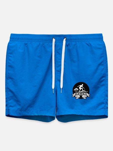 Surfer Hawaii Wave Banner - Swim Trunks - cobalt blue