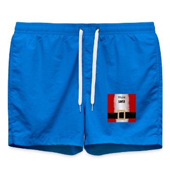 Motif de ceinture de l’équipe Père Noël - Short de bain - cobalt blue - Devant - AI Model Male 185 light (185cm)