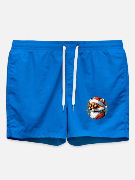 Fox Santa Look with Sunglasses - Swim Trunks - cobalt blue