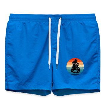 Grand cadeau de motocross pour le motocross - Short de bain - cobalt blue - Devant - AI Model Male 185 light (185cm)