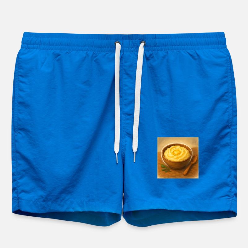 Mashed potatoes in a pot - Swim Trunks - cobalt blue