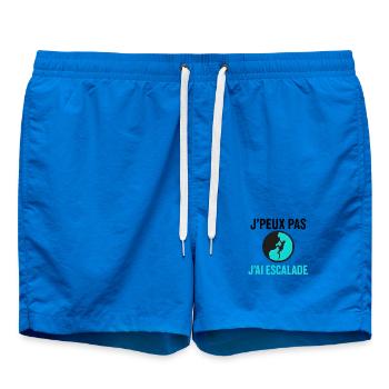 Ich kann nicht, ich bin geklettert. - Badeshorts - Cobalt blue - Vorne - AI Model Male 185 light (185cm)