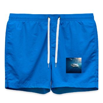 Grand Requin blanc dans le design de l’océan Sunlight - Short de bain - cobalt blue - Devant - AI Model Male 185 light (185cm)