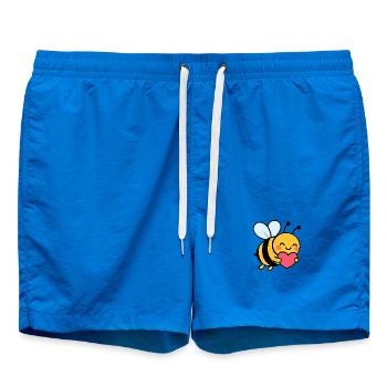 Glückliche Biene mit Herz - Badeshorts - Cobalt blue - Vorne - AI Model Male 185 light (185cm)
