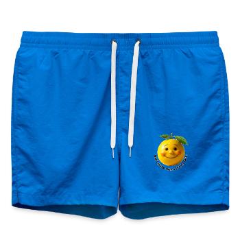 Citron au doux sourire - Short de bain - cobalt blue - Devant - AI Model Male 185 light (185cm)