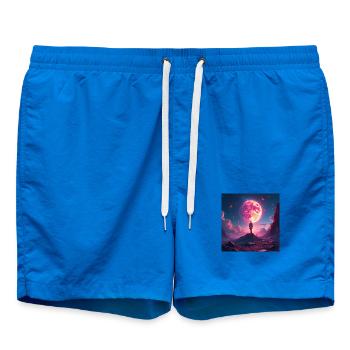 Paysage onirique de l’Empire Lunaire - Short de bain - cobalt blue - Devant - AI Model Male 185 light (185cm)